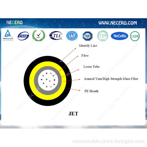 JET unitube optic fiber cable